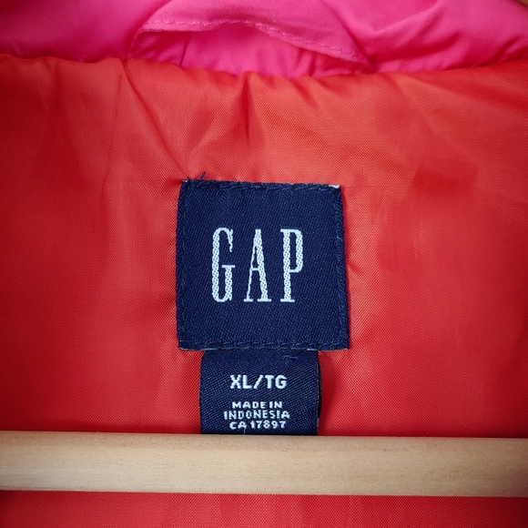 Vintage Gap Down-filled Puffer Vest Pink Size XL Quilted - Picture 12 of 12